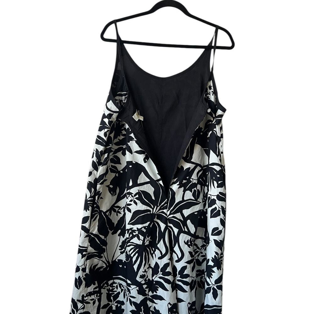Maeve Chrysanthemum Floral Animal Print Wide Leg Jumpsuit Size L - Picture 9 of 16